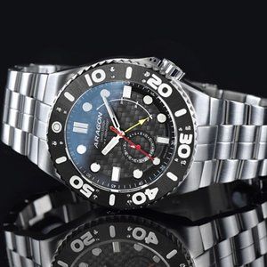 ARAGON Power Reserve Indicator Watch Automatic Black Dial 50mm Enforcer Lm't Ed.